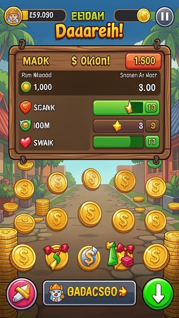 Tangkapan layar menunjukkan aksi karakter dalam dunia game.