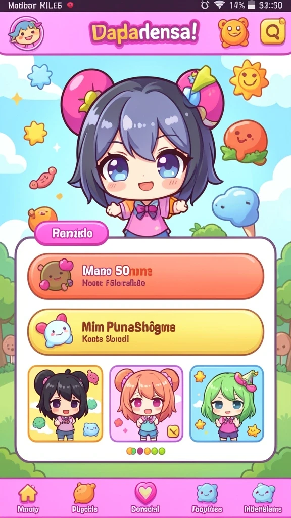 Fitur interaksi antara pemain dan karakter dalam game.