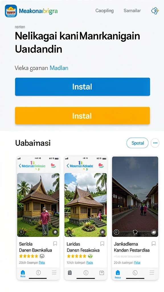 Tampilan awal game yang menarik dan interaktif.