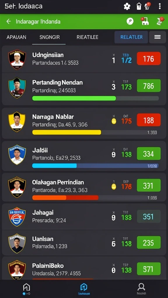 Beragam tema slot untuk dipilih.
