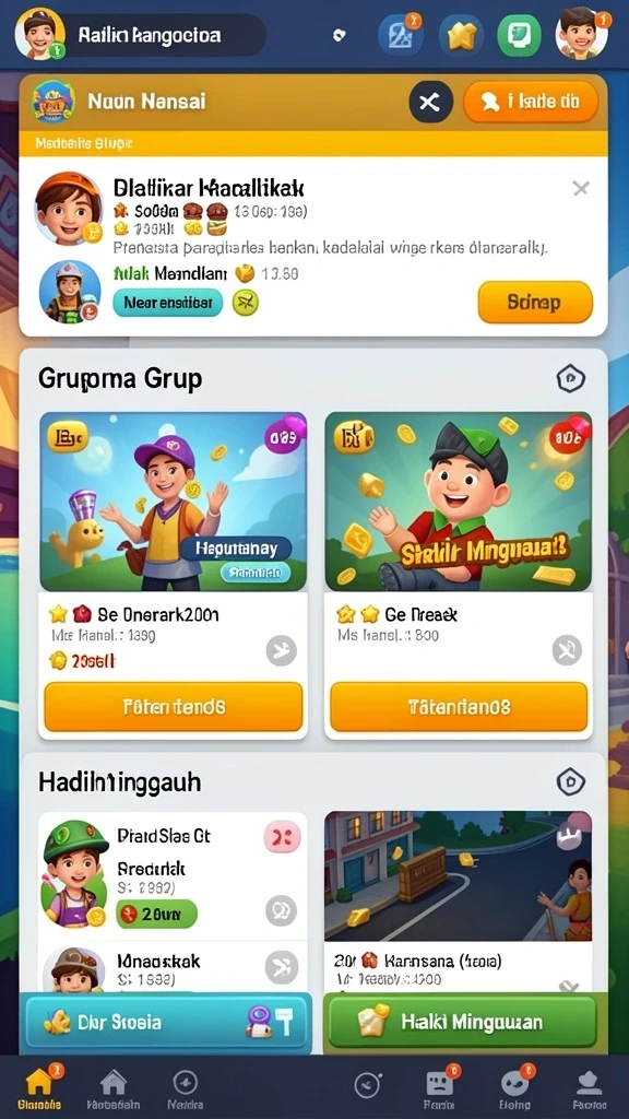 Screenshot fitur komunitas yang aktif di ALEXISTOGEL.