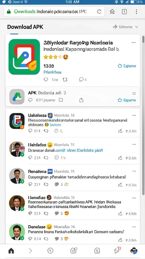 Berbagai stiker menarik untuk digunakan dalam chat.