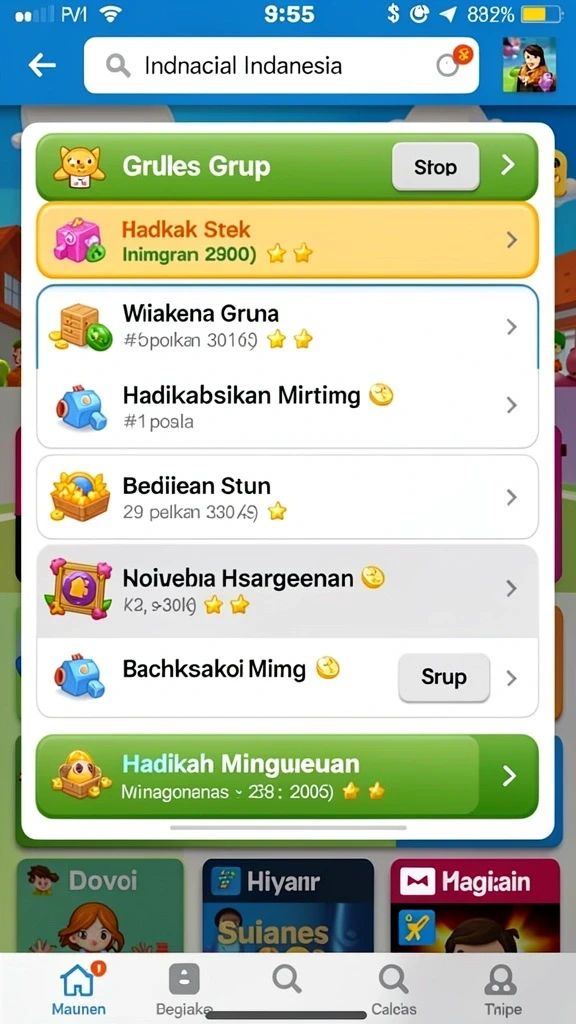 Karakter yang dapat dipilih dengan variasi unik.