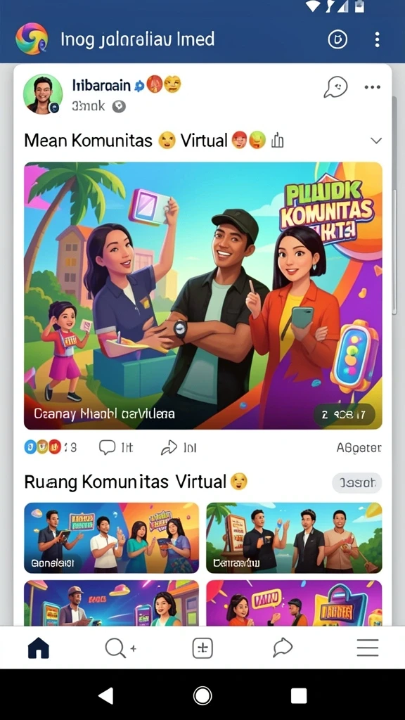 Fitur komunitas yang memungkinkan interaksi pemain.