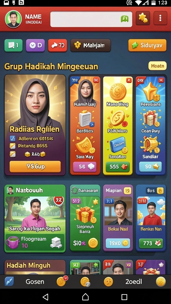 Fitur sosial yang memungkinkan tantangan antar pemain.