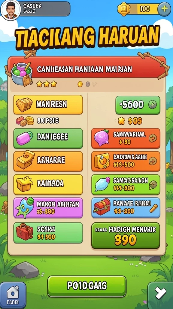 Ilustrasi hadiah yang bisa didapatkan pemain setelah menyelesaikan misi.