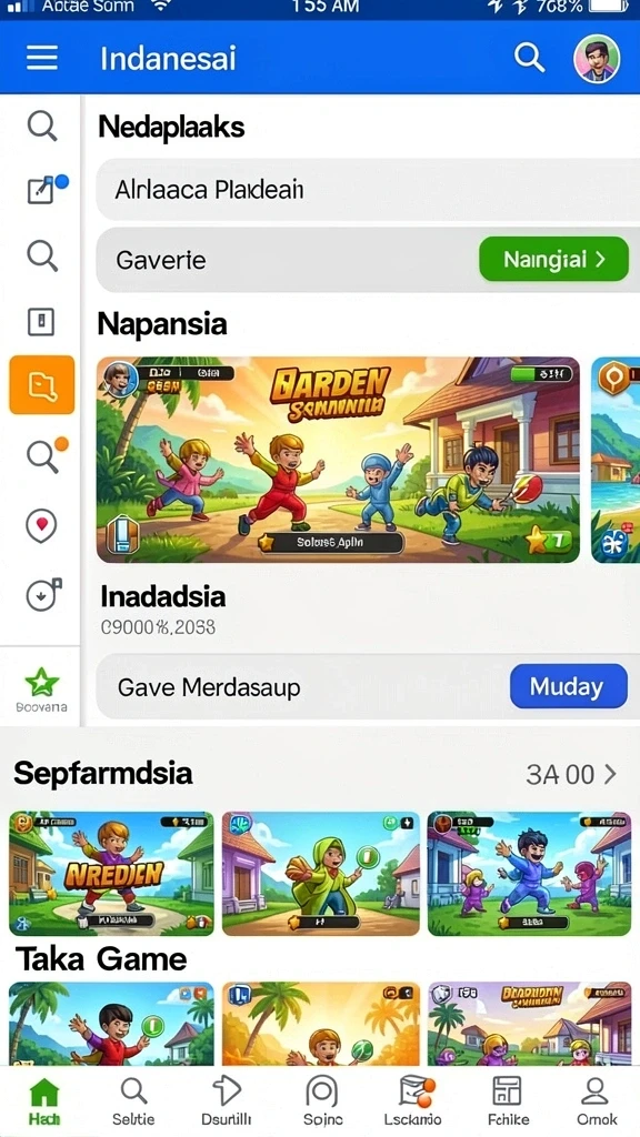 Pemandangan level permainan yang menawan.