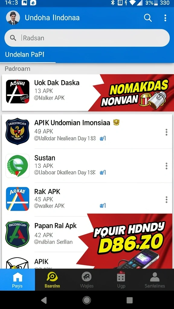 Screenshot aplikasi PGKING menunjukkan tampilan grafis yang menawan.