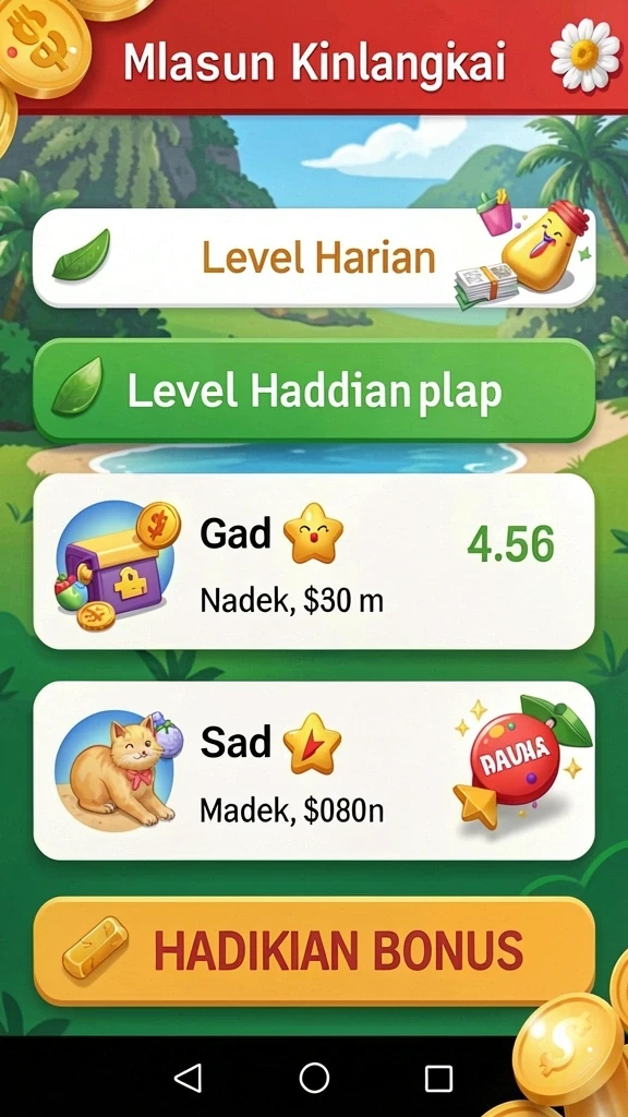 Pemandangan menarik dalam level yang menantang di PGKING.