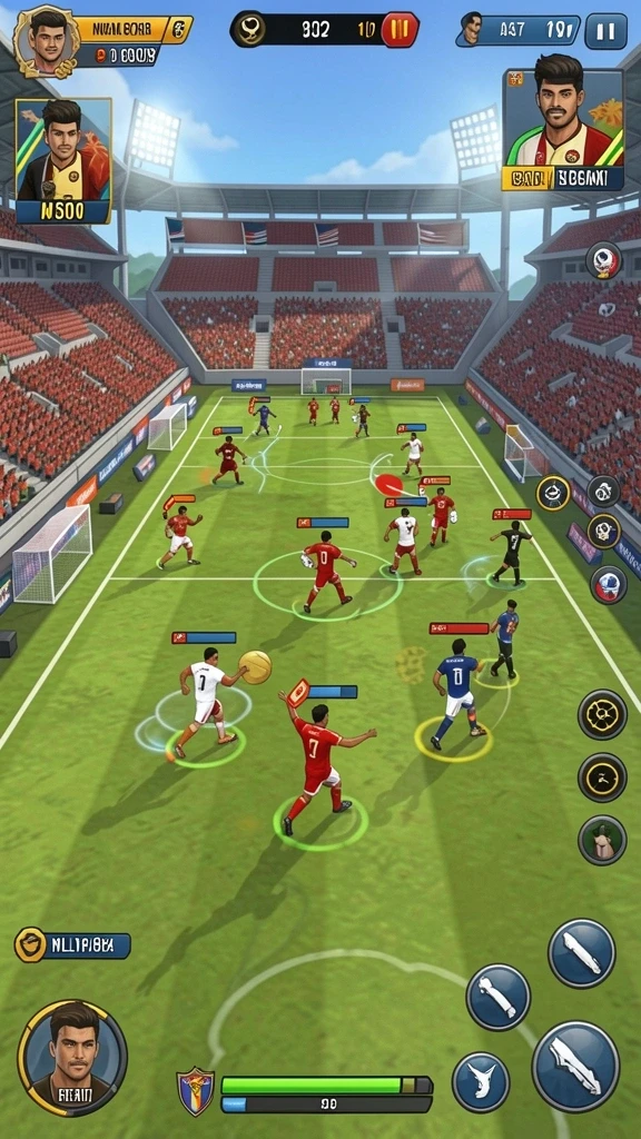 Deskripsi visual permainan dengan grafis yang mencolok.