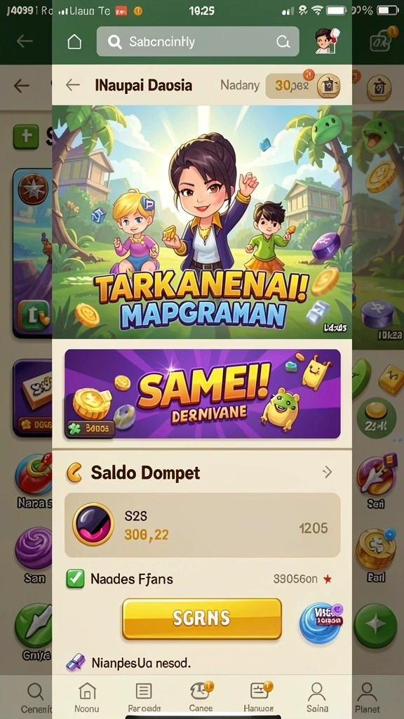 Tampilan karakter yang beragam dan menarik.
