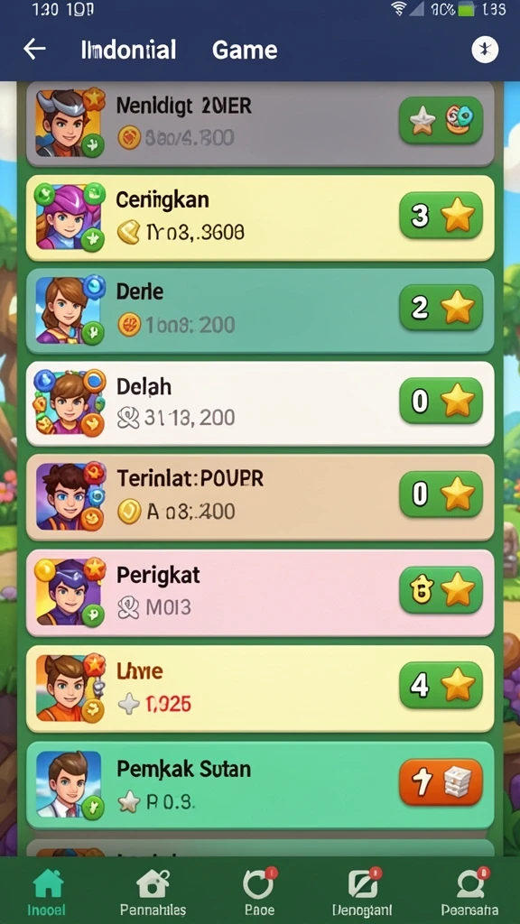 Karakter unik yang dapat Anda pilih dan tingkatkan.