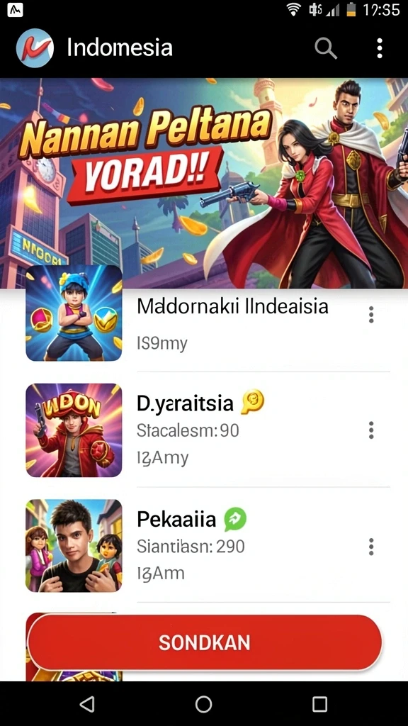 Contoh level yang penuh tantangan dan petualangan.