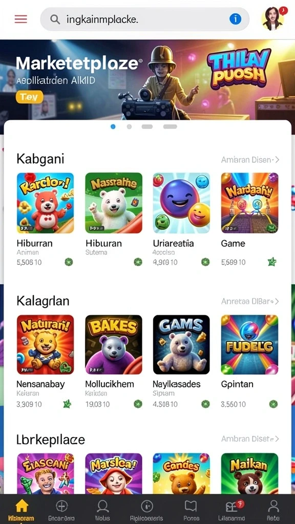 Beragam pilihan permainan dengan grafis yang menawan.